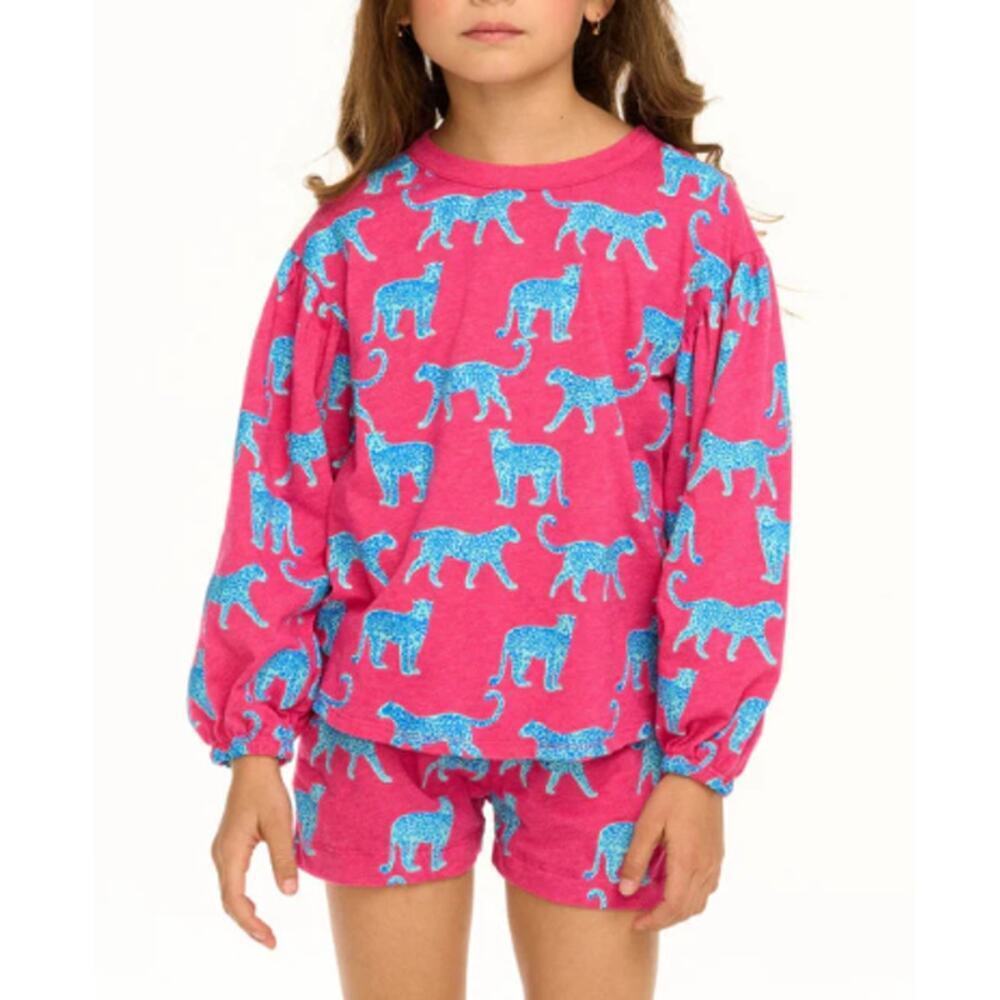 Chaser Girls Pink Leopard Drew Top And Short Set Size 2